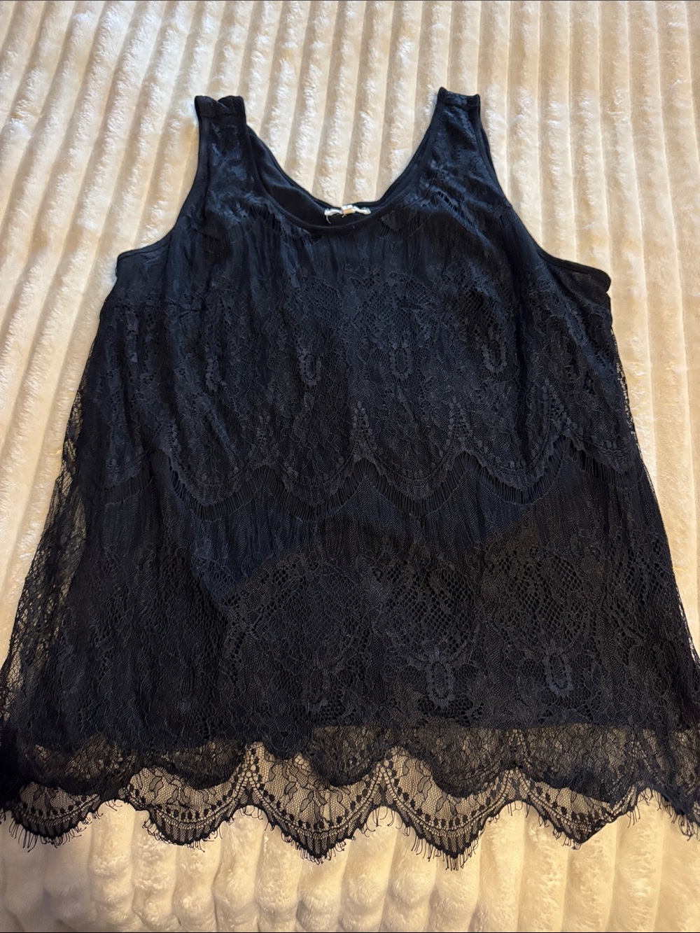Maurices Black Lace Camisole Tank Top